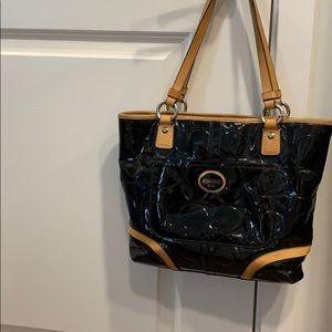 Authentic Coach Black Patent Leather Purse